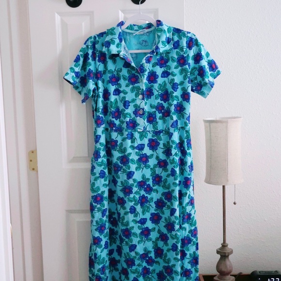 fresh produce Dresses & Skirts - Floral Blue and Purple Dress fresh produce